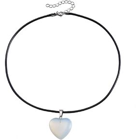 Large Red Heart Pendant Choker Necklace Simple Black Chain Necklace Women Girls Y2K Jewelry