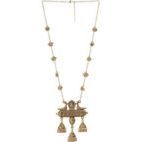 Jwellmart Indian Oxidized Afghani Long Statement Peacock Jhumki Necklace for Women and Girls