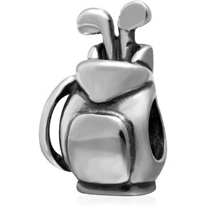 ARTCHARM Golf Bag Charm Sport Beads 925 Sterling Silver Ball Beads fit for DIY Charms Bracelets