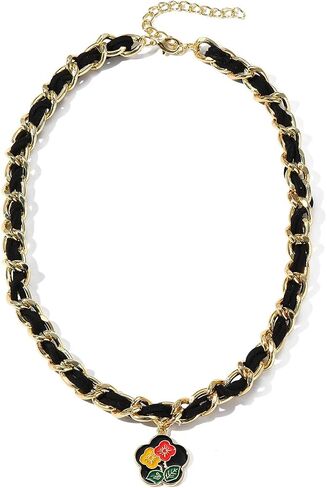1 Pcs Vintage Pendant Necklace Women Girls Aesthetic Jewelry Necklace Sweater Chain Collarbone Chain in Saudi Arabia
