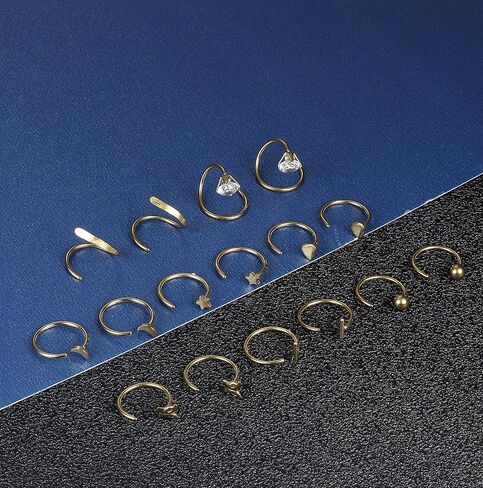 أقراط نصف أطواق 316L من الفولاذ المقاوم للصدأ أقراط هوجي هوب صغيرة على شكل كرة، بار، نجمة، قمر، قلب، فراشة نصف أطواق أقراط ثقب الغضروف in Kuwait