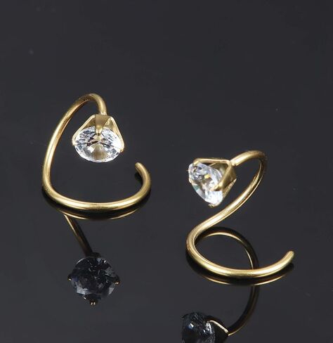 أقراط نصف أطواق 316L من الفولاذ المقاوم للصدأ أقراط هوجي هوب صغيرة على شكل كرة، بار، نجمة، قمر، قلب، فراشة نصف أطواق أقراط ثقب الغضروف in Kuwait