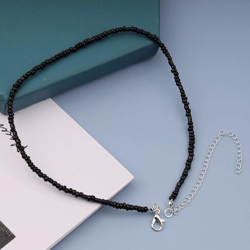 Yheakne Boho Seed Bead Choker قلادة قصيرة قوس قزح حبة قلادة سلسلة خمر القلائد الملونة المختنق طوق سلسلة قلادة مجوهرات للنساء والفتيات الهدايا (متعدد الألوان أ) in Saudi Arabia
