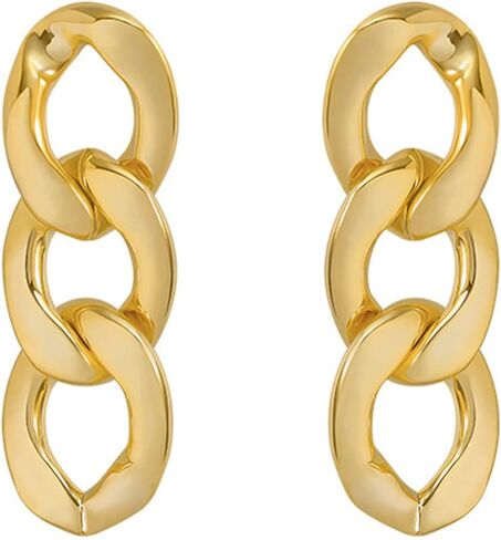 QUPENGXU Gold Simple Geometric Earring Delicate Chain Dangle Drop Earring Specially Designed For Personality Women Girls in Saudi Arabia