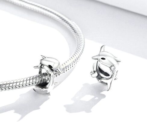 دلفين سحر 925 فضة لاكي سحر الحيوان سحر المحيط لسوار باندورا (ب) in Kuwait