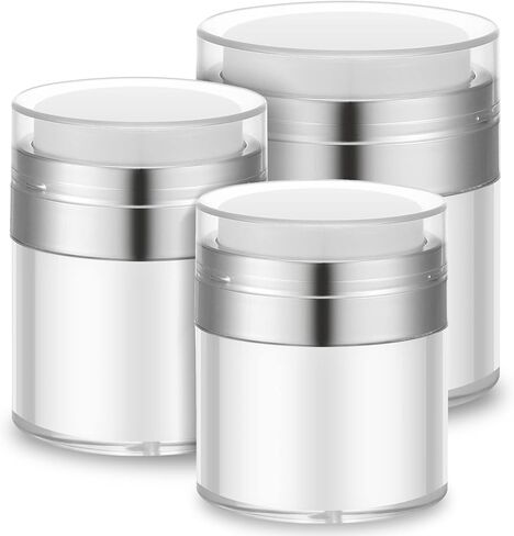 يوسبيدي عبوة من 3 برطمانات بمضخة بدون هواء، زجاجة كريم فارغة قابلة لاعادة الملء، حاويات لوشن فارغة بحجم مناسب للسفر مع موزع مضخة للنساء والرجال، مع ملصق، 0.5 اونصة/1 اونصة/1.7 اونصة (3) in Kuwait