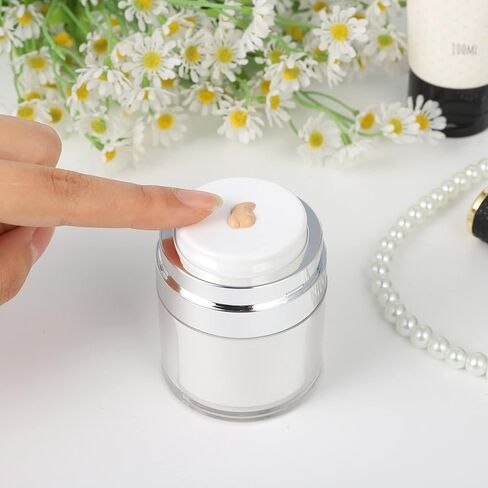 يوسبيدي عبوة من 3 برطمانات بمضخة بدون هواء، زجاجة كريم فارغة قابلة لاعادة الملء، حاويات لوشن فارغة بحجم مناسب للسفر مع موزع مضخة للنساء والرجال، مع ملصق، 0.5 اونصة/1 اونصة/1.7 اونصة (3) in Kuwait