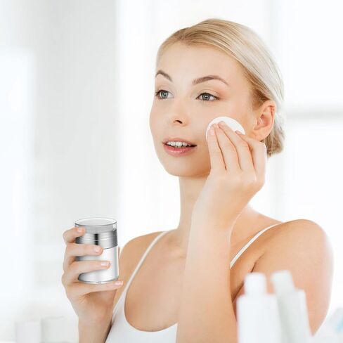 يوسبيدي عبوة من 3 برطمانات بمضخة بدون هواء، زجاجة كريم فارغة قابلة لاعادة الملء، حاويات لوشن فارغة بحجم مناسب للسفر مع موزع مضخة للنساء والرجال، مع ملصق، 0.5 اونصة/1 اونصة/1.7 اونصة (3) in Kuwait