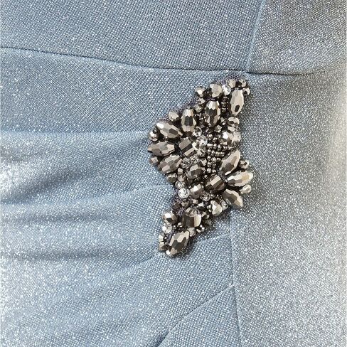 S.L. Fashions Women's Sleeveless Cowl Neck Short Glitter Stretch Sheath Dress in Kuwait