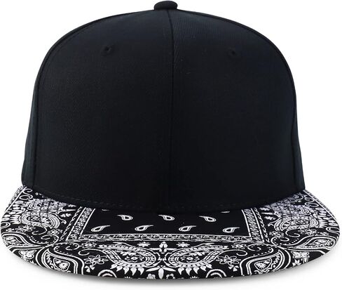 Armycrew Paisley Bandana Print Flat Bill Snapback Cap in Saudi Arabia