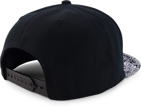 Armycrew Paisley Bandana Print Flat Bill Snapback Cap in Saudi Arabia