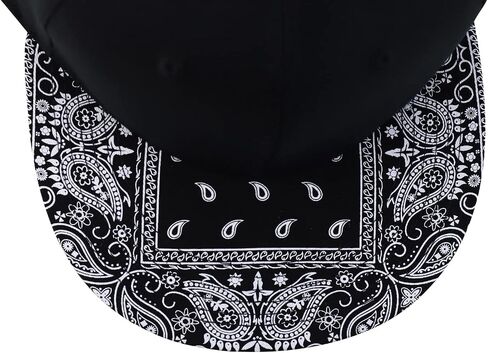Armycrew Paisley Bandana Print Flat Bill Snapback Cap in Saudi Arabia