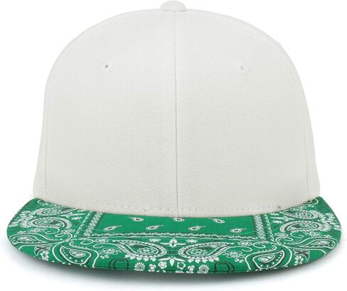 Armycrew Paisley Bandana Print Flat Bill Snapback Cap in Saudi Arabia