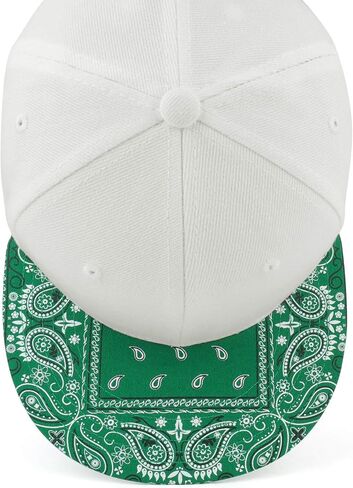 Armycrew Paisley Bandana Print Flat Bill Snapback Cap in Saudi Arabia