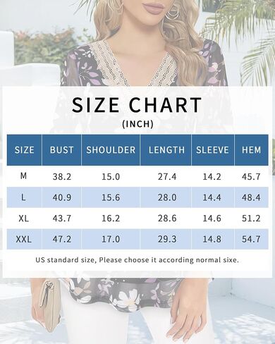 VALOLIA Womens Blouses 3/4 Sleeve Elegant Tops V Neck Dressy Shirts Trendy 2024 in Saudi Arabia