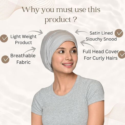قبعة ساكوتشي النسائية المبطنة بالساتان من الخيزران للشعر المجعد والمجعد in Saudi Arabia