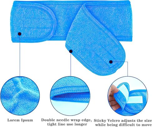Cielasis Thicker Velcro Headbands Women, Workout Running Headband, Cooling Sweat Wicking Headbands, Sports Headhands Head Band for Yoga, Running,Tennis,Golf, Gym, Camping in Kuwait