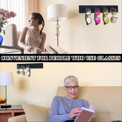 Gydandir Leather Wall Mounted Sunglasses Holder Sunglasses Storage Eyeglasses Holders Eyewear Display for Home Decor in Kuwait