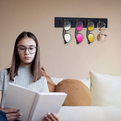 Gydandir Leather Wall Mounted Sunglasses Holder Sunglasses Storage Eyeglasses Holders Eyewear Display for Home Decor in Kuwait