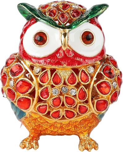 FASSLINO Cute Birds Trinket Boxes Hinged Enameled Small Jewelry Box Classic Animal Ornaments Craft Gift for Thanksgiving Christmas Home Decor in Saudi Arabia