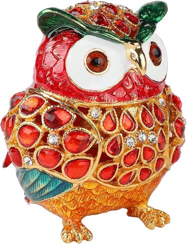 FASSLINO Cute Birds Trinket Boxes Hinged Enameled Small Jewelry Box Classic Animal Ornaments Craft Gift for Thanksgiving Christmas Home Decor in Saudi Arabia