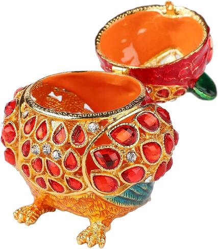 FASSLINO Cute Birds Trinket Boxes Hinged Enameled Small Jewelry Box Classic Animal Ornaments Craft Gift for Thanksgiving Christmas Home Decor in Saudi Arabia