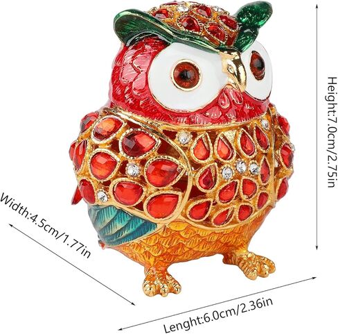 FASSLINO Cute Birds Trinket Boxes Hinged Enameled Small Jewelry Box Classic Animal Ornaments Craft Gift for Thanksgiving Christmas Home Decor in Saudi Arabia