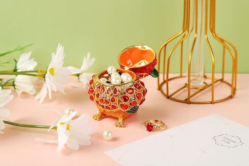 FASSLINO Cute Birds Trinket Boxes Hinged Enameled Small Jewelry Box Classic Animal Ornaments Craft Gift for Thanksgiving Christmas Home Decor in Saudi Arabia