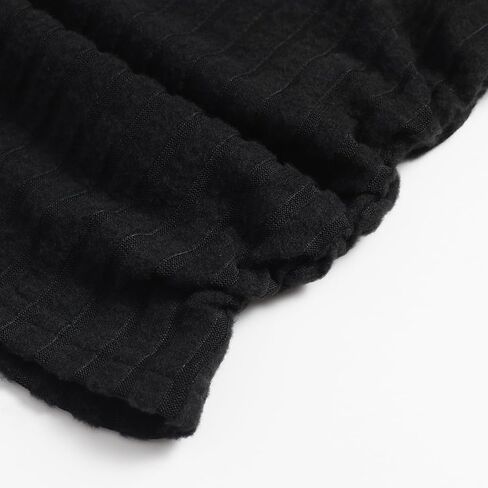 تي شيرت نسائي برقبة مربعة وأكمام طويلة ومتماسك ومضلع ونحيف كاجوال in Kuwait