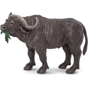 Safari Ltd. Cape Buffalo Figurine - Detailed 5" Plastic Model Figure - Fun Educational Play Toy for Boys, Girls & Kids Ages 3+