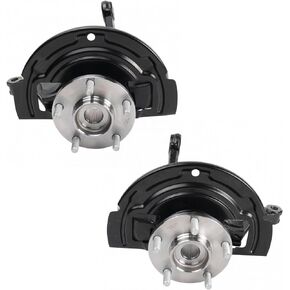 TRQ Complete Wheel Hub Bearing & Steering Knuckle Pair for Nissan Altima