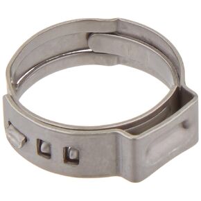 Oetiker 16700020 Stepless Ear Clamp, One Ear, 7 mm Band Width, Clamp ID Range 15.3 mm (Closed) - 18.5 mm (Open) (Pack of 25)
