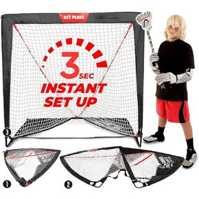 Portable Easy Fold-Up Lacrosse Goal, 4' x 4'