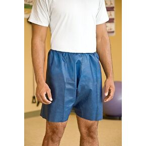 Graham Medical Medishorts Exam Shorts, Disposable, Nonwoven, LG/XL, Navy Blue, 10001 (Case of 50)