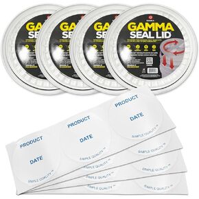مجموعة ملصقات تاريخ المنتج ذات الجودة البسيطة القابلة للإزالة مكونة من 12 حزمة مع أغطية ختم جاما GAMMA2 لمجموعة دلو سعة 2 جالون مكونة من 4 قطع in Kuwait