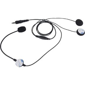 Pdflie Walkie Talkie Helmet Radio Kit Earpiece Headset with Boom Mic 7.0 7.1 mm Plug for Imsa (Civilian Wiring,Wired,Black)