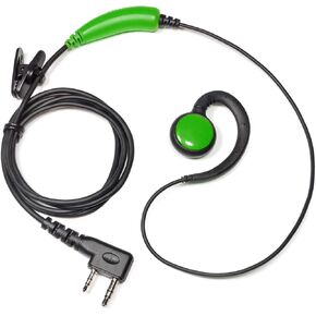 UAYESOK Pep-P13H2 Walkie Talkie Surveillance Earpiece 2 Pin K-Type Headset for Kenwood Two Way Radio for Baofeng UV-5R BF-888s Retevis H-777 RT21 RT22 RT26 RT68 (Green)