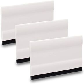 AHCHAY 3-inch Screen Printing Squeegee with Soft Rubber, Tiny Flexible Block Scraper for Car Mirror, Vehicle Side Rear Glass, Removing Water and Rain, Pack of 3