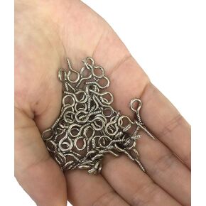 FixtureDisplays? 50PK Mini Eyelet Screws 0.5" Long Self-Tapping Self-Drilling Screws Hooks Ring 18604-50PK-FBA