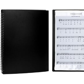 Musiin 6 صفحات البيانو ورقة الموسيقى مجلد A4 ثلاثي أضعاف قابلة للتوسيع المنظم لترتيب البيانو ملفات ورقة الموسيقى