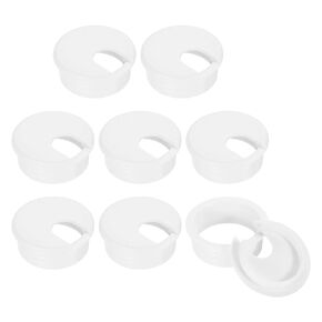 uxcell Cable Hole Cover, 8Pcs 45mm/1-3/4inch ABS Desk Cable Wire Cord Grommet Hole Cover for Office Computer Desk Wire Organizer, Black