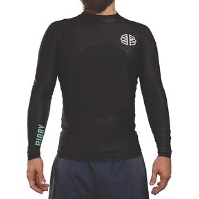 RIBBY SPF 50+ 5mm Padded Rash Guard for Surfing, Boogie, Scuba