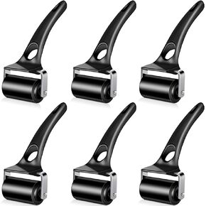 Frienda 6 Pcs 4.7 Inches Rubber Roller Black Rubber Brayer Ink Roller for Gluing Printing Inking Block Paper Crafting Press Printmaking Wallpaper Stamping Scrapbooks
