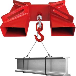 Towallmark Forklift Lifting Hook 3T, 6600 LBS Load Capacity Forklift Lifting Hoist with Swivel Hook and 2 Large L-Fixing Bolts