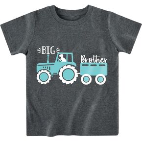 Big Brother Shirt for Toddler Baby Boy Big Bro Announcement T-Shirt Graphic Tee Short Sleeve Shirt