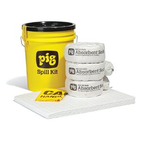 New Pig Oil-Only Spill Cleanup Kit | 5-Gallon Pail| High-Visibility Container | PMB30596