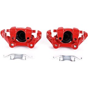 Power Stop Rear S5420 Pair of High-Temp Red Powder Coated Calipers