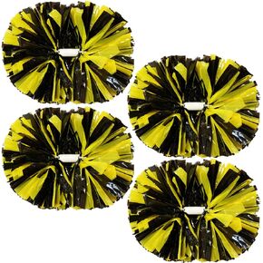 PUZINE 4 Pack Cheerleading pom poms Cheer pom poms with Baton Handle