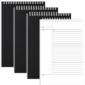 Cholemy 320 Sheets 4 Pack Steno Pads Spiral Pads 6x9 Inches Top Spiral Steno Pads Coil Writing Note Pads Ruled Writing Tablets Teacher Students College Office Business, 80 Sheets/Pad