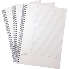 دفاتر ملاحظات Rhuyoshn الحلزونية مقاس 7 بوصة × 10 بوصة، وسادات ستينو سلكية، مذكرات للمدرسة الجامعية، غطاء بولي بروبلين مقاوم للرطوبة، 3 وسادات/عبوة، 68 ورقة/وسادة (كورنيل) in Kuwait